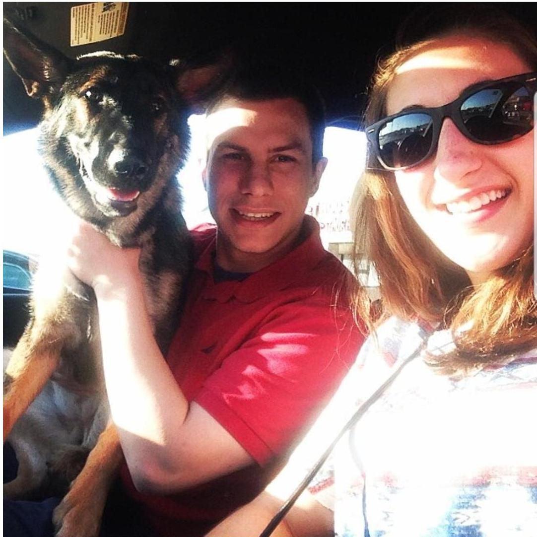 Car ride with Kali, April 2014.
