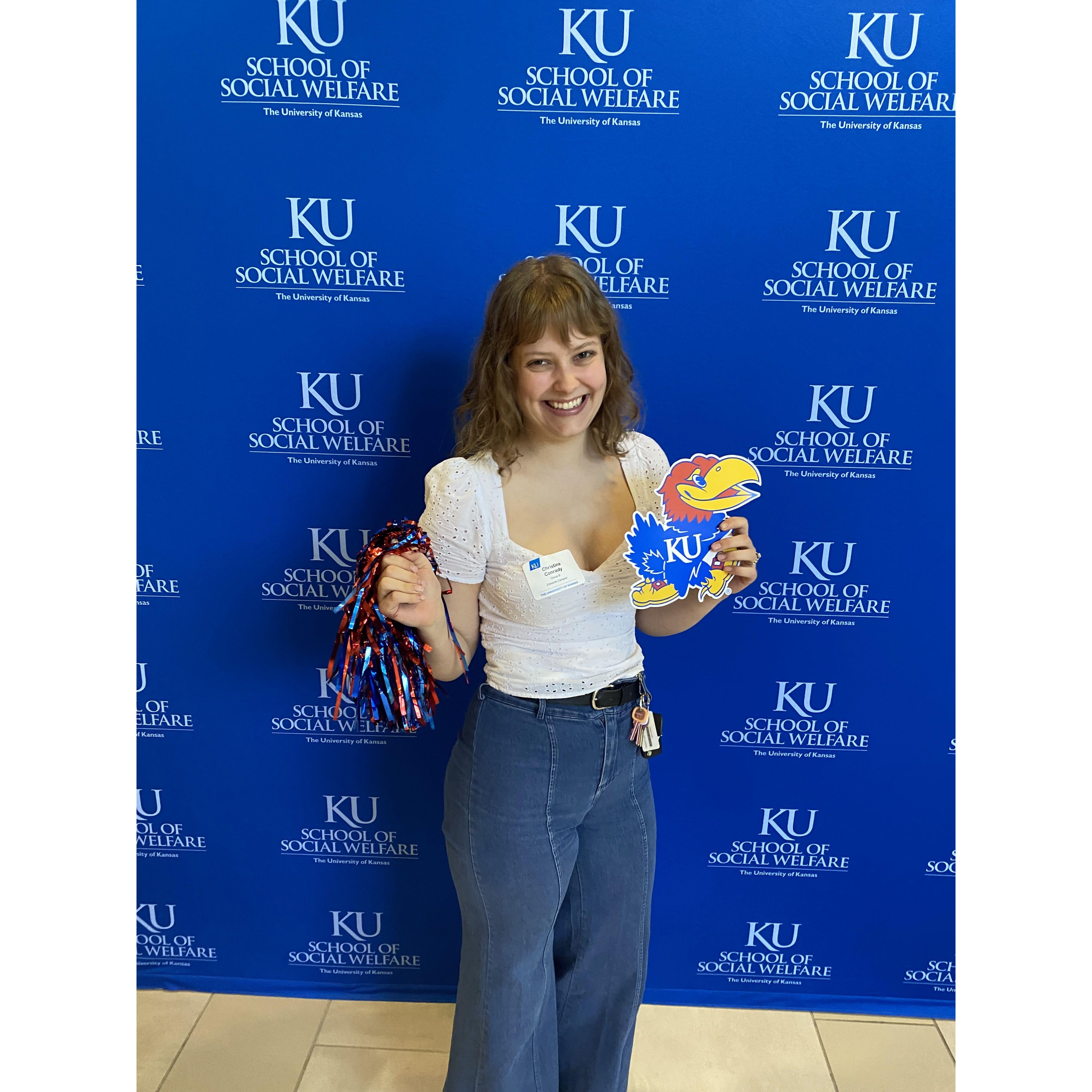 Christina started social work grad school
