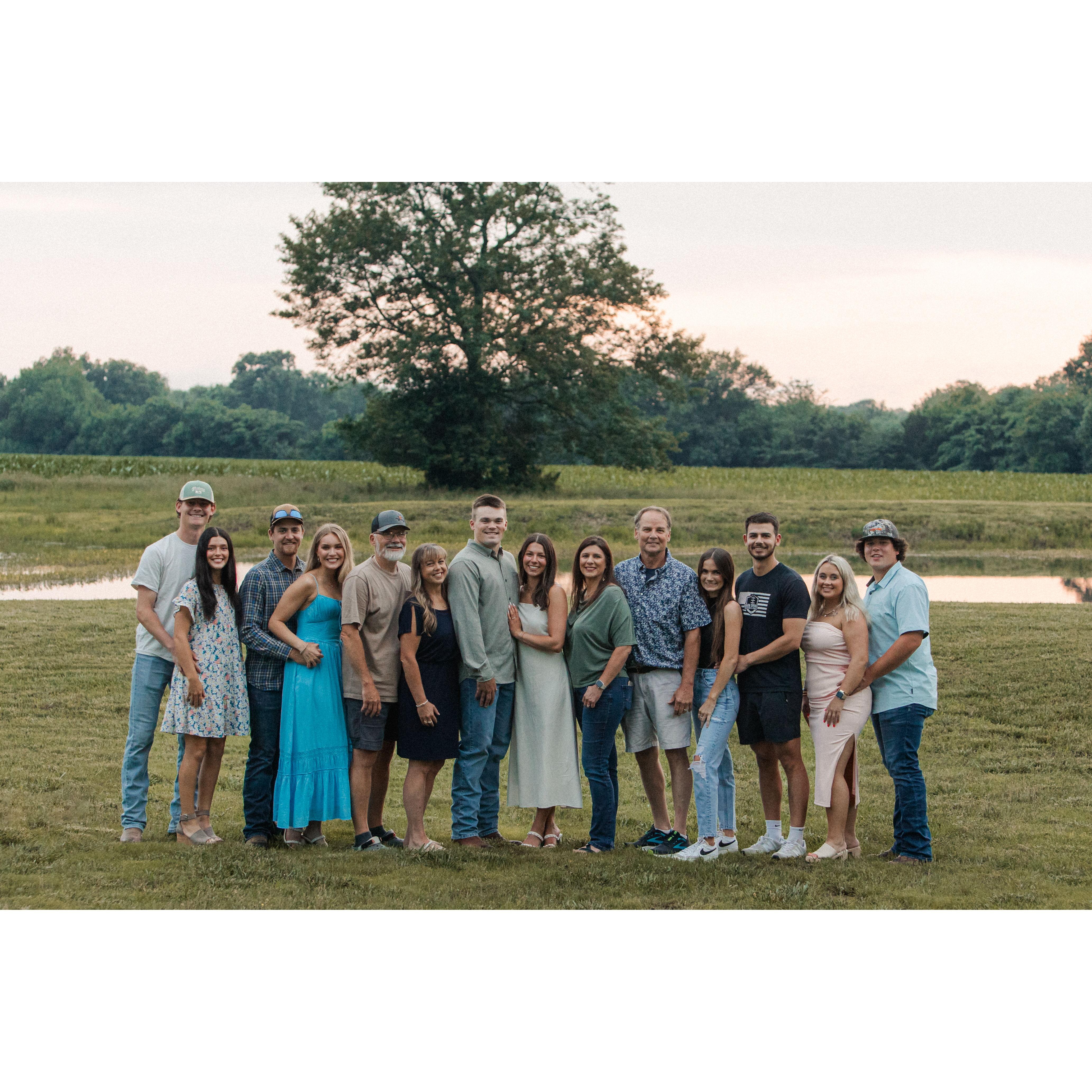Karson surprised Briana by having so many of our friends and family ready to celebrate after proposing! It's Briana's favorite memory to this day!