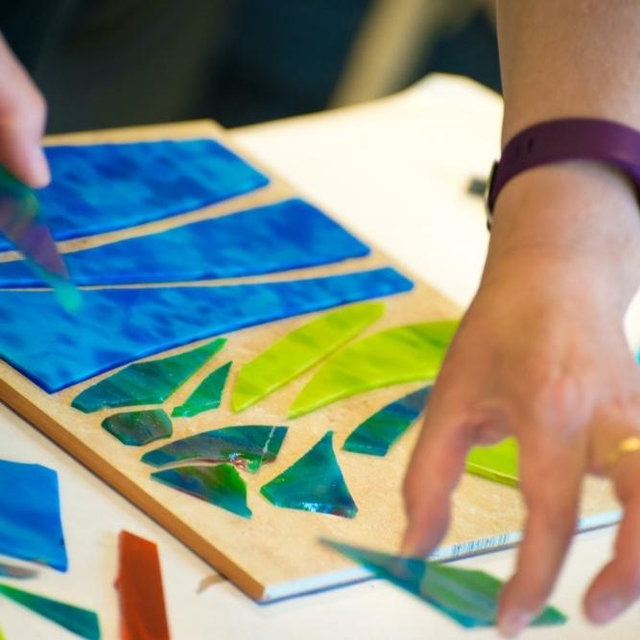 Stained glass class for the Bride