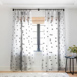 Cross On White Sheer Curtain