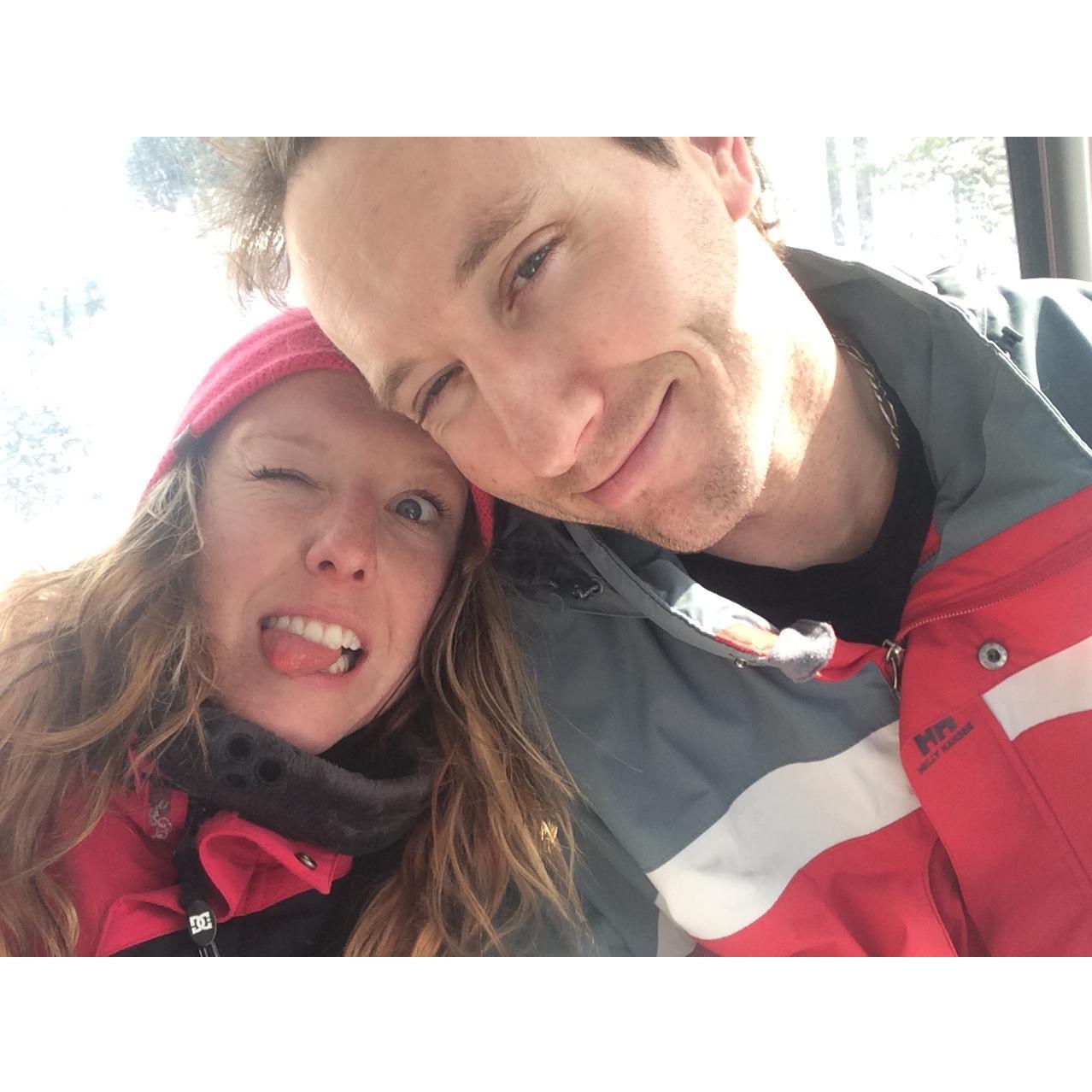 Doing what we love hitting the mountains Ski/Snowboard <3