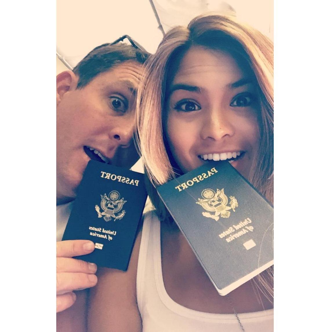 Collecting some news stamp into our passport on our way to the Philippines.