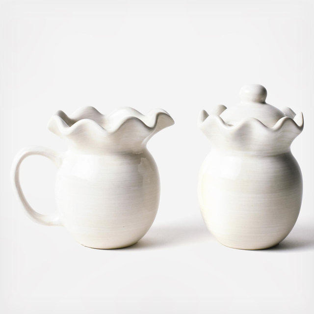 Coton Colors by Laura Johnson, Signature Ruffle Cream & Sugar Set | Zola