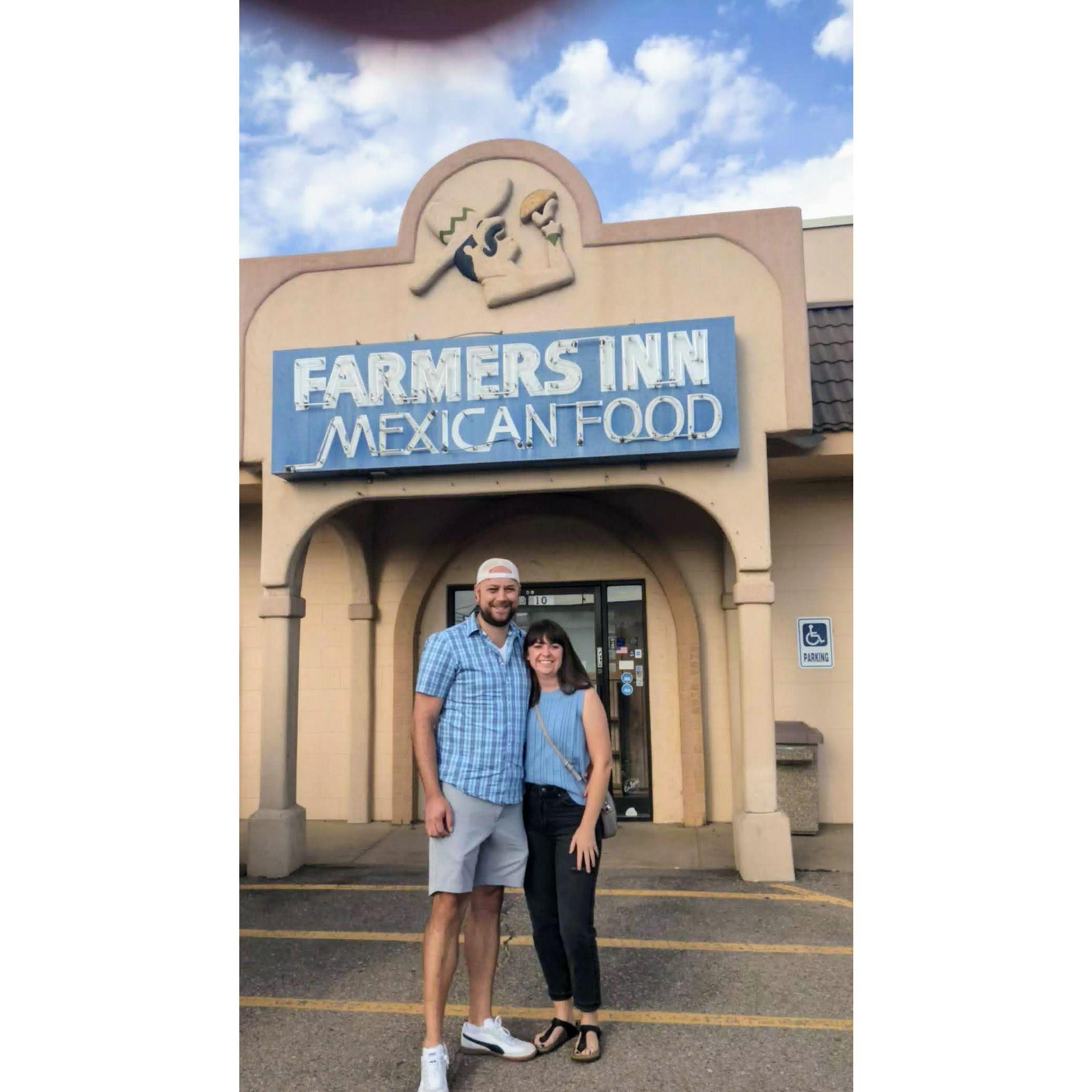 Tom's first time at Katie's favorite restaurant