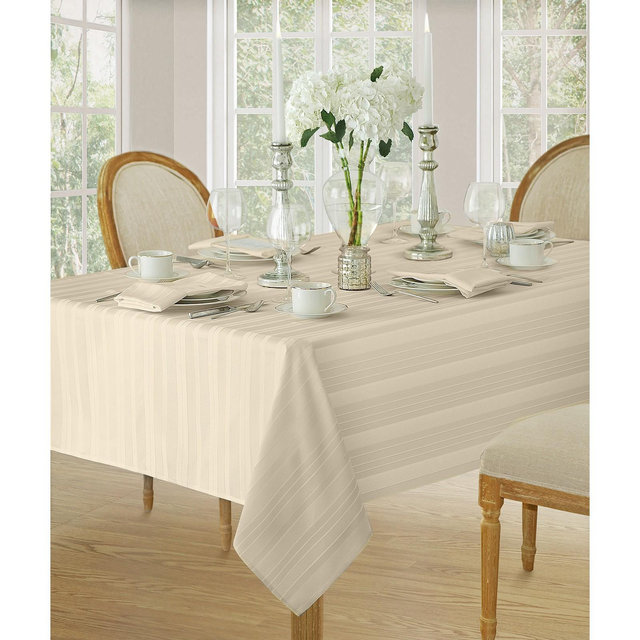 Elrene Denley Stripe 60" x102" Tablecloth