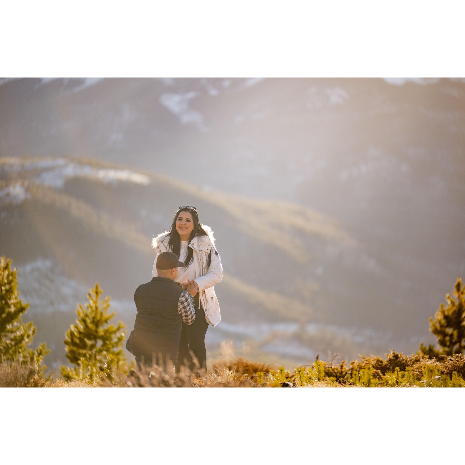 The day Jose asked Alondra to marry him in Colorodo at Sapphire Point Overlook