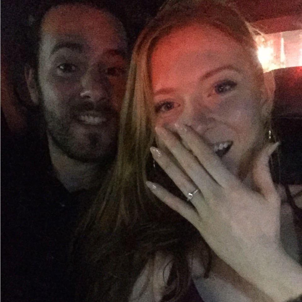 In a NYC cab right after the proposal <3
