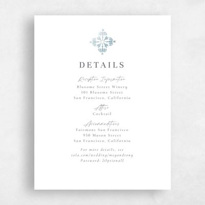 White Bordered Wedding Enclosure - Elio