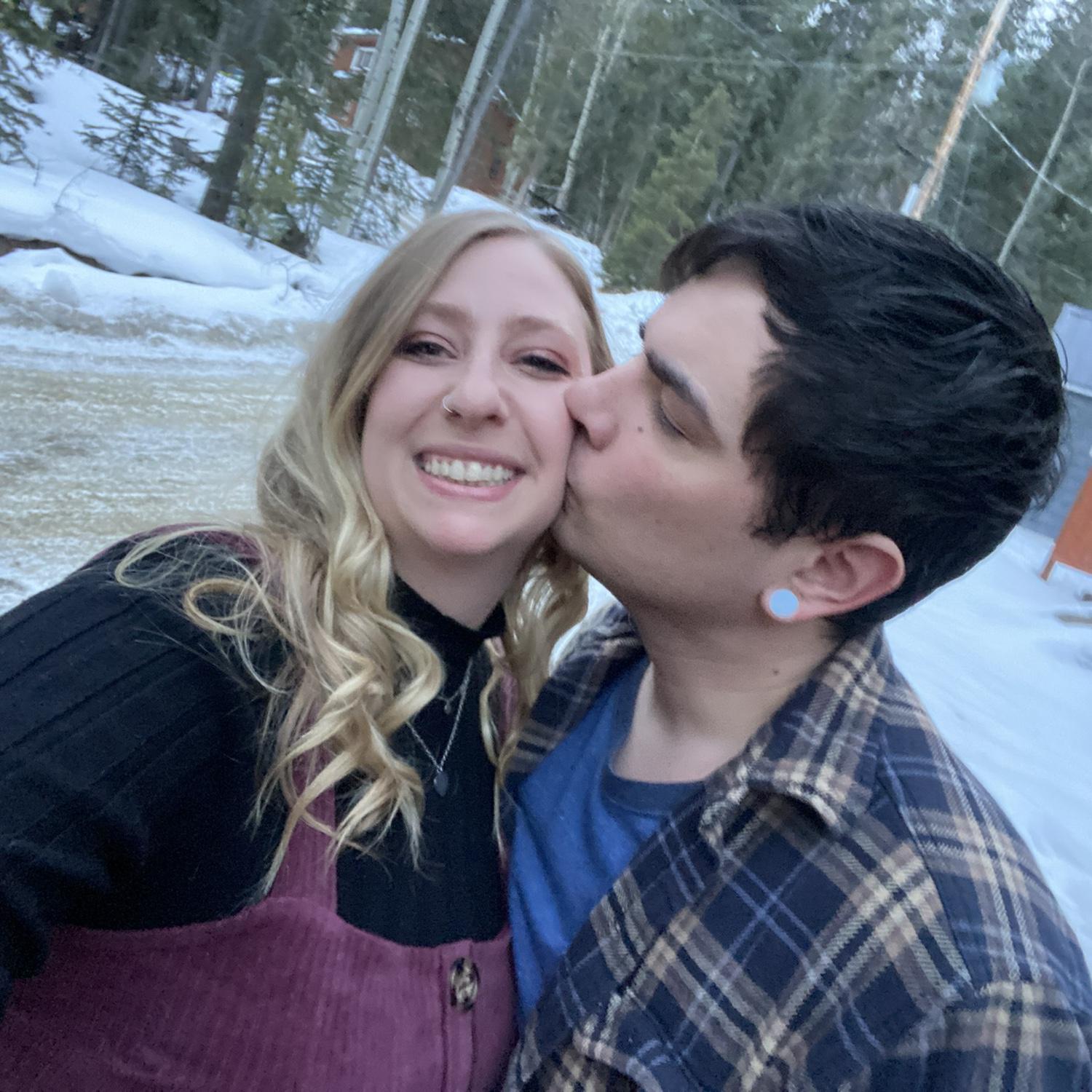 First weekend alone in a cabin together.
