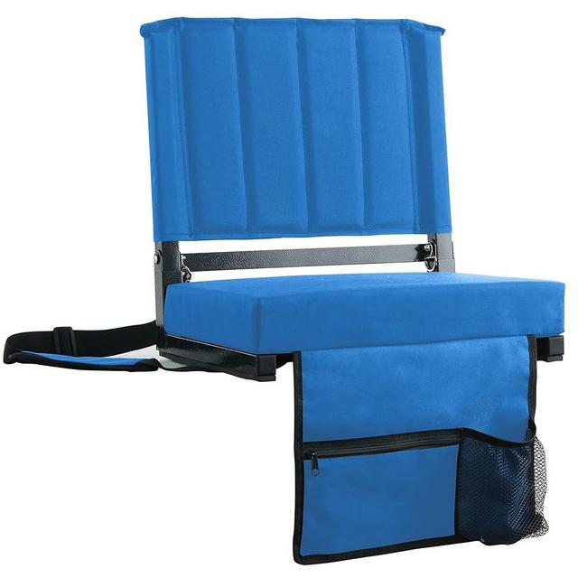 SPORT BEATS Stadium Seats with Back Support Bleacher Chairs with Back and Cushion Thick Padded Bleacher Seats Includes Shoulder Strap