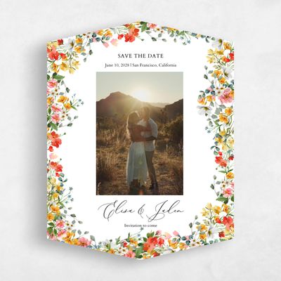 White Diamond Wedding Save the Date - Pourpier Photo