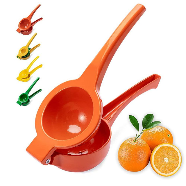 Manual Juicer Lemon Lime Juicer, Metal Juicer Citrus Squeezer, Professional Manual Juicer Kitchen Tool (Orange)