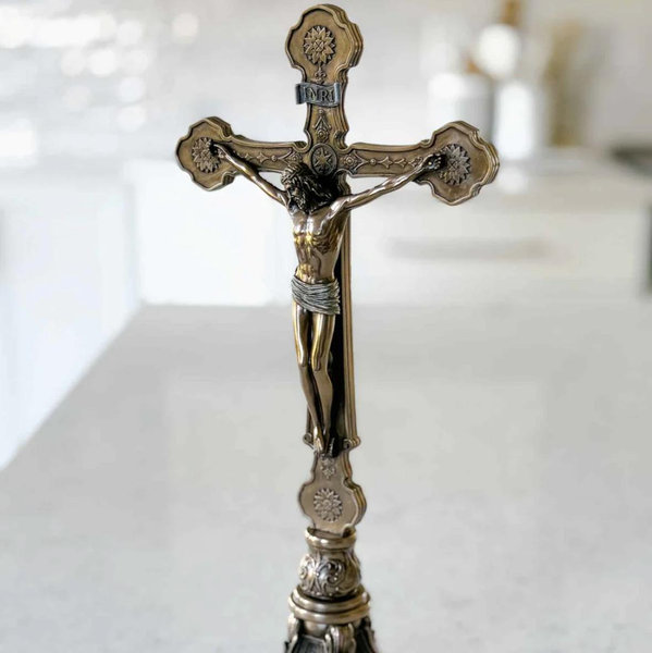 Standing Crucifix - Bronze