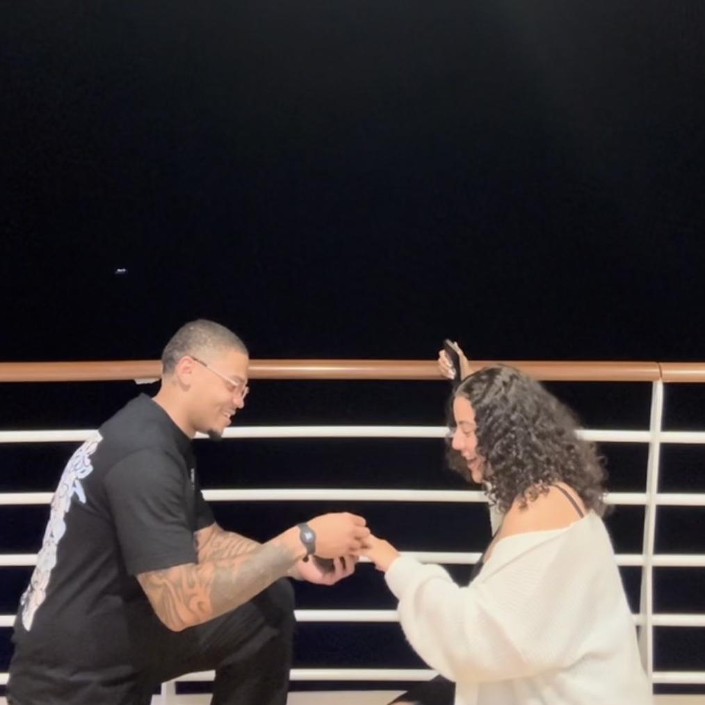 The moment she said YES on our cruise on Sept. 2, 2024.