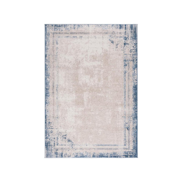 Prestige PTE130 Power Loomed Indoor Area Rug - 9'x12' - Beige/Blue - Safavieh
