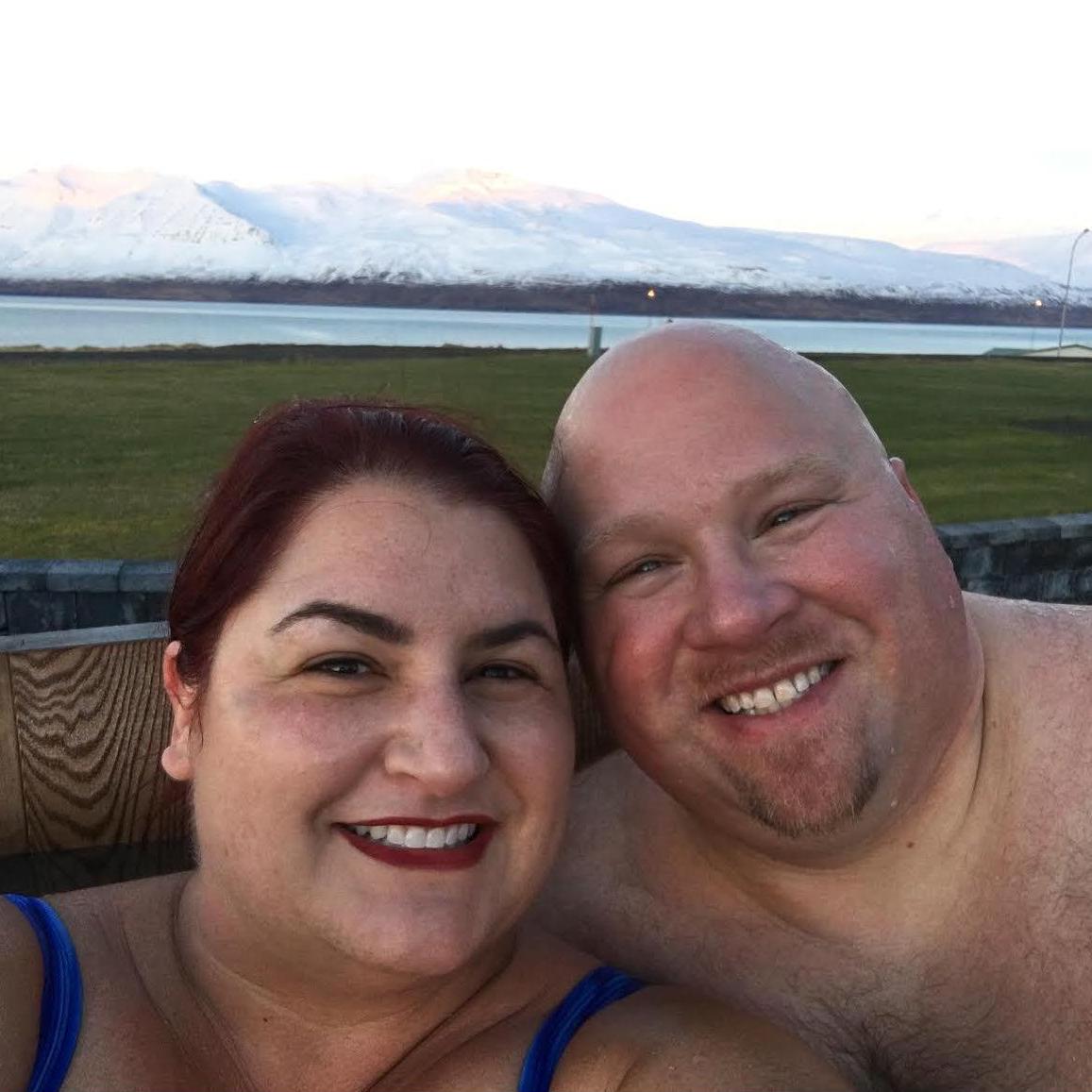 Soaking at the beer spa in Akureyri, Iceland, 2018