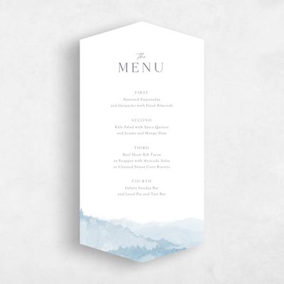Blue Diamond Wedding Menu - Denver