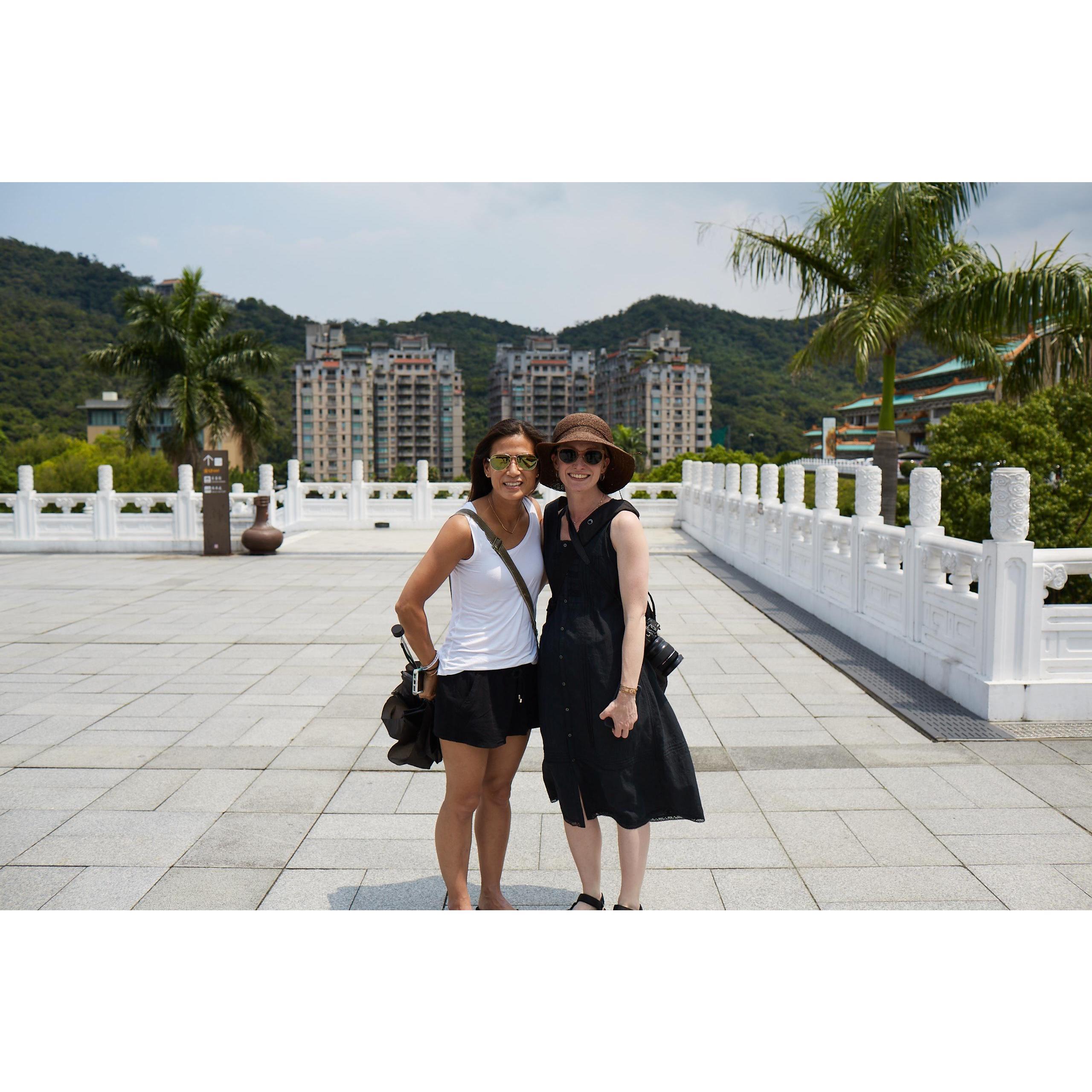 Cindy and Michele at the National Palace Museum in Taipei, Taiwan.
