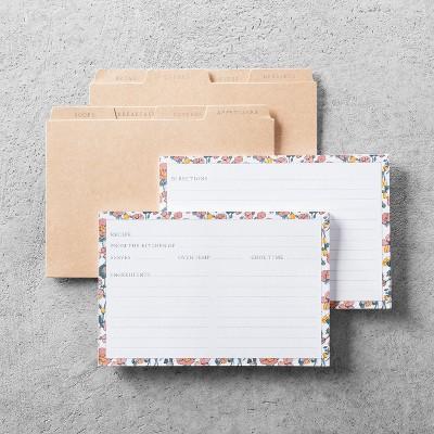 40ct Floral Recipe Card with Dividers - Hearth & Hand™ with Magnolia