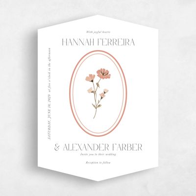 White Diamond Wedding Invitation - Marlowe Portrait