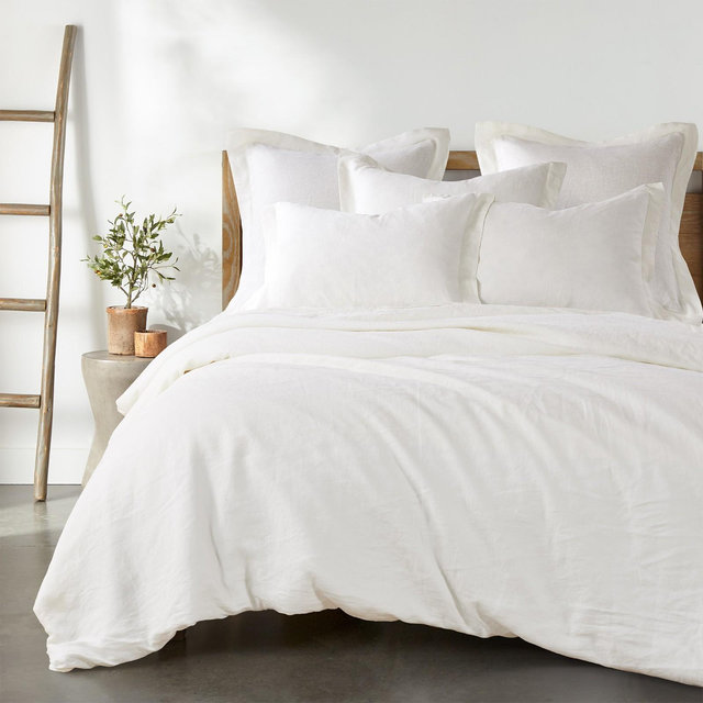 Washed Linen King Duvet Cover - Cream - Levtex Home