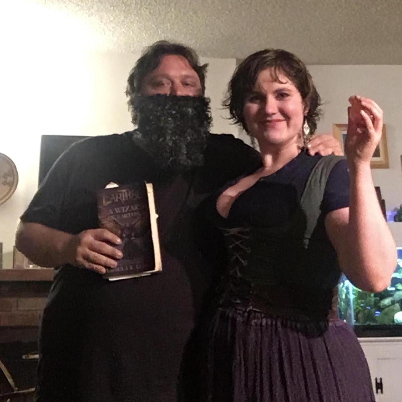 For Halloween 2019 we went as Patrick Rothfuss and Devi!