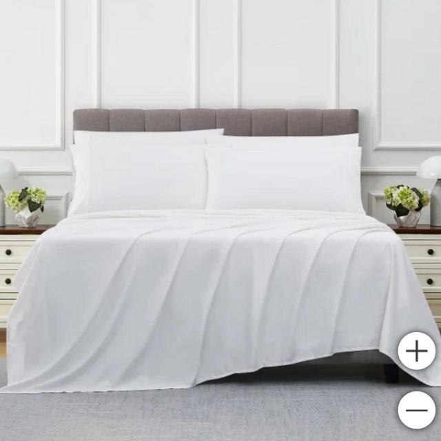 Kirkland Signature 680 Thread Count Sheet Set, White, King Size