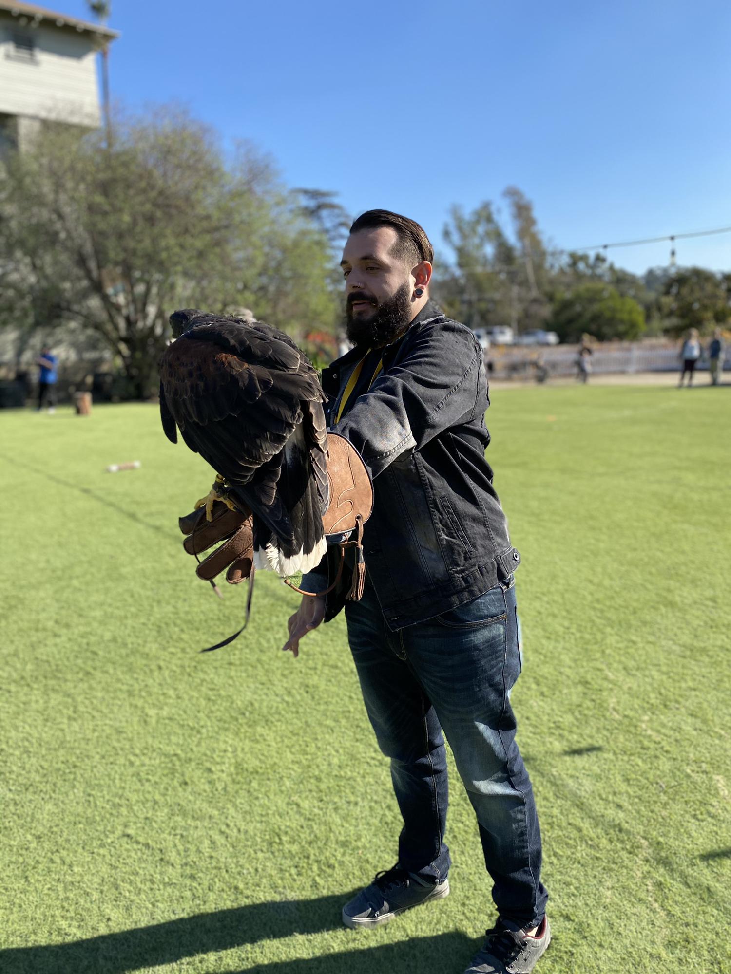 Josh planned an amazing engagement day that started with a falconry experience!