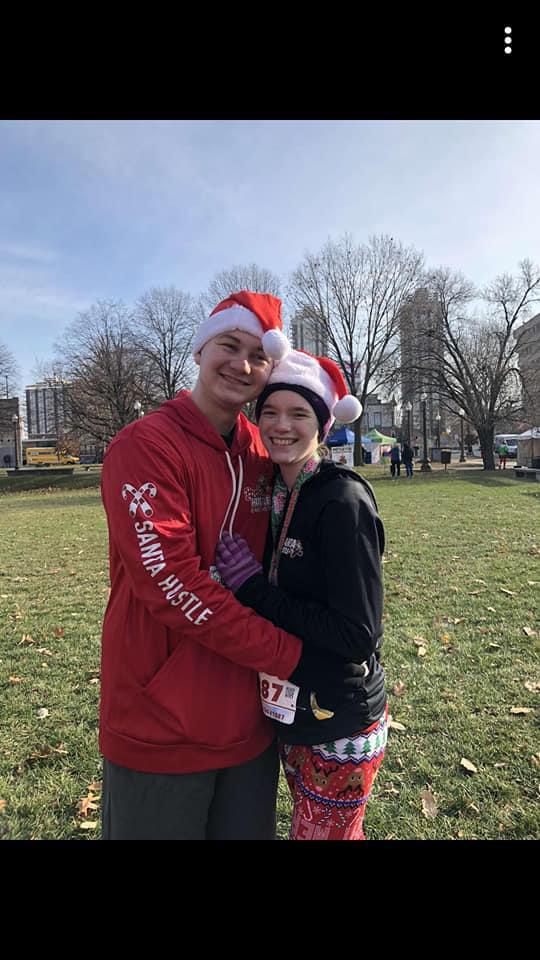 After the Santa Hustle 5K in 2019