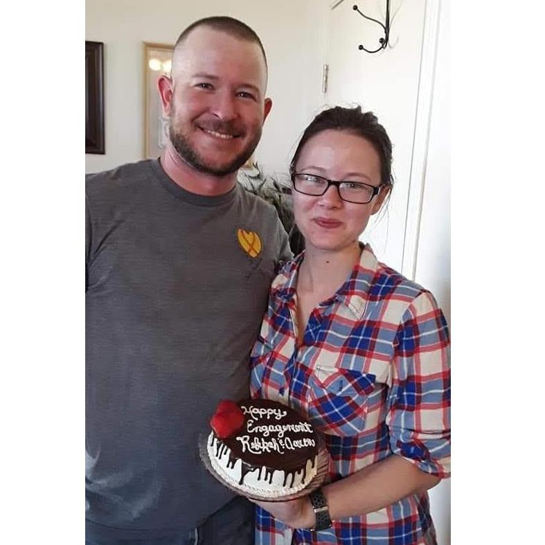 Our first picture as an "engaged" couple.