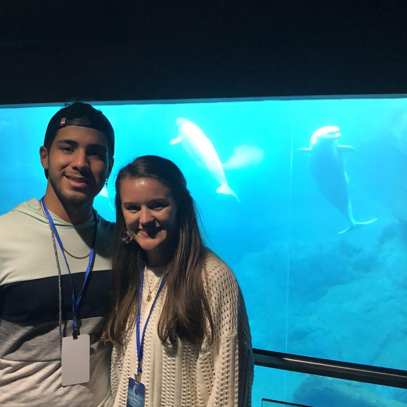 Us with the beluga whales!