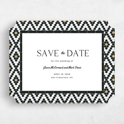 Black Ticket Wedding Save the Date - Metropol Landscape
