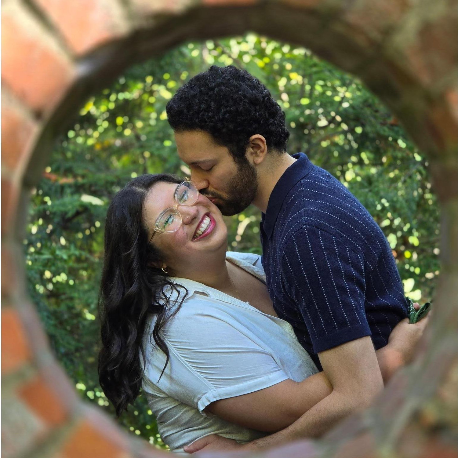 August 2025: Engagement photoshoot in Inniswoods Gardens Metropark in Columbus, OH. Our photos were expertly taken by our roommate Greyson!