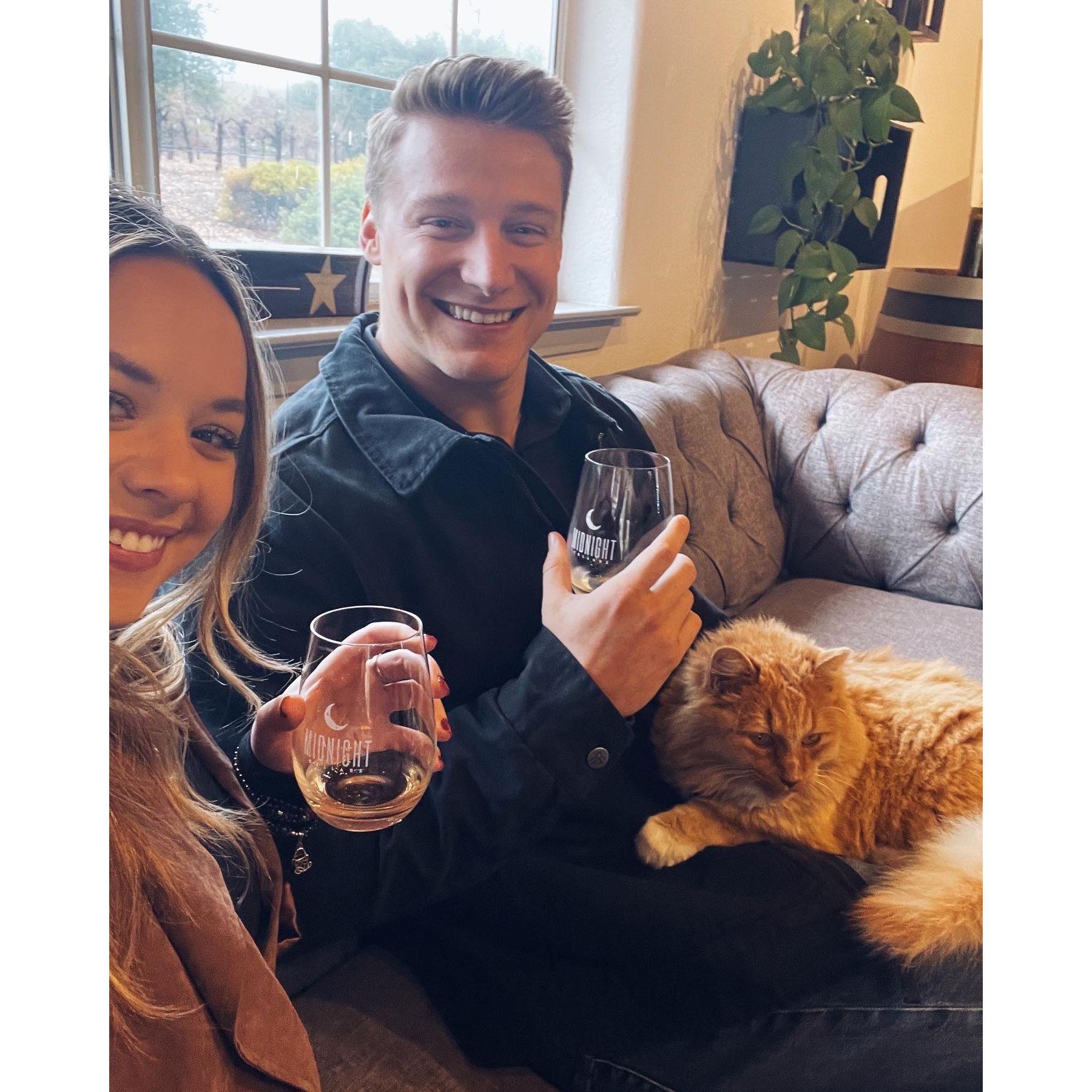 Max and Katie's FAVORITE winery- Midnight Cellars 🍷 also featured, is Leo.
