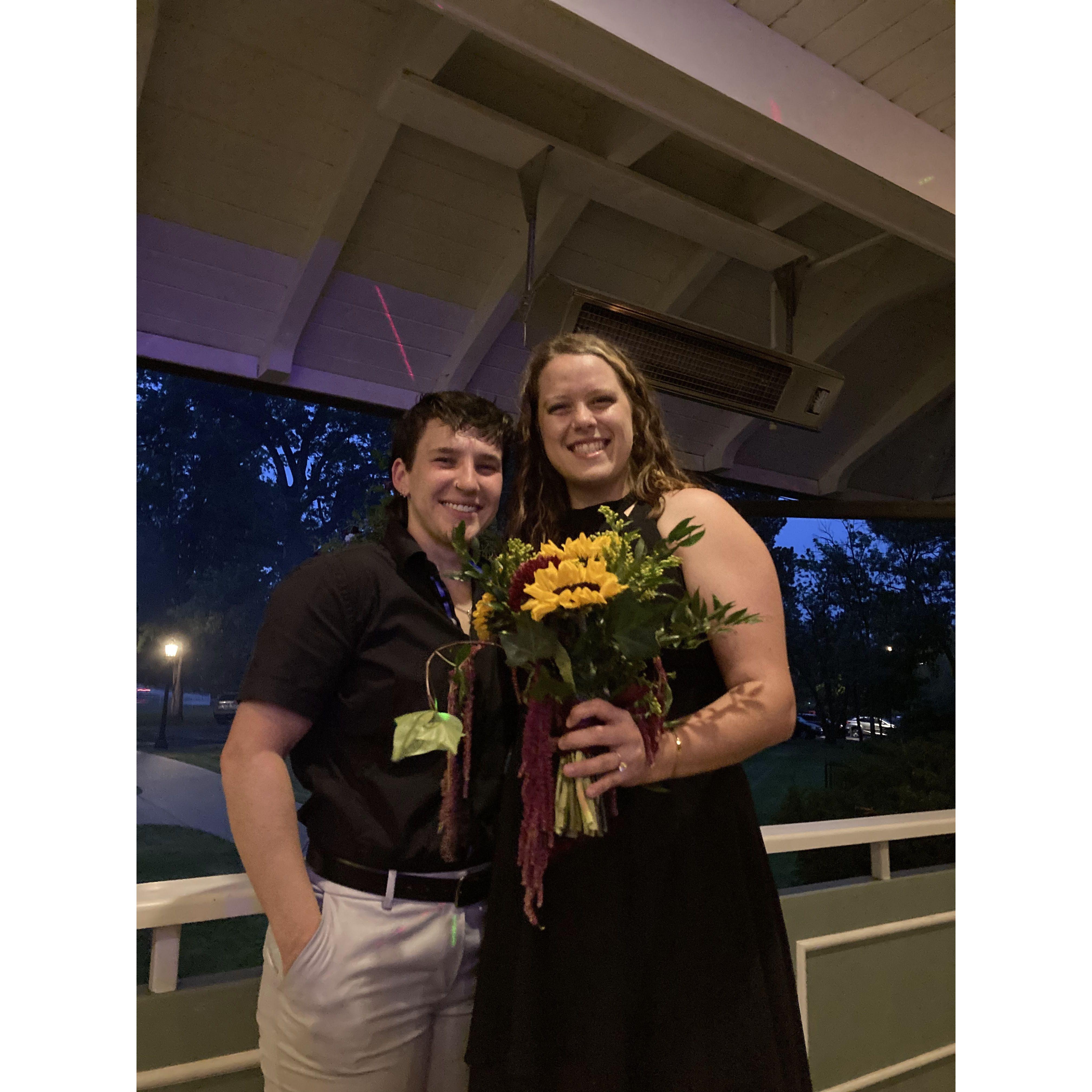 Fun Fact: Shelby caught the last 3 bouquets she's been too! Thanks Rachel, Danielle, and Caroline <3