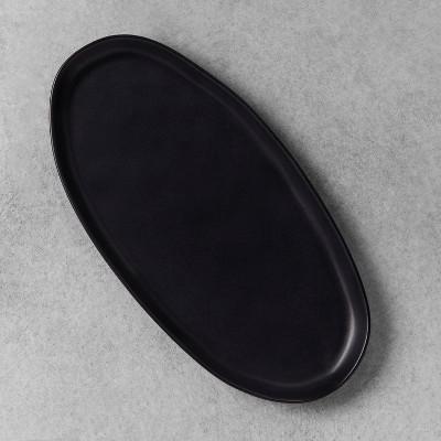 Stoneware Oval Serving Tray - Black - Hearth & Hand™ with Magnolia
