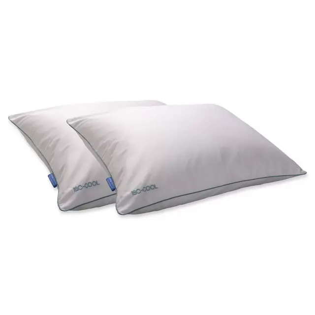 Iso-Cool 2-Pack Medium Support Standard Bed Pillows in White