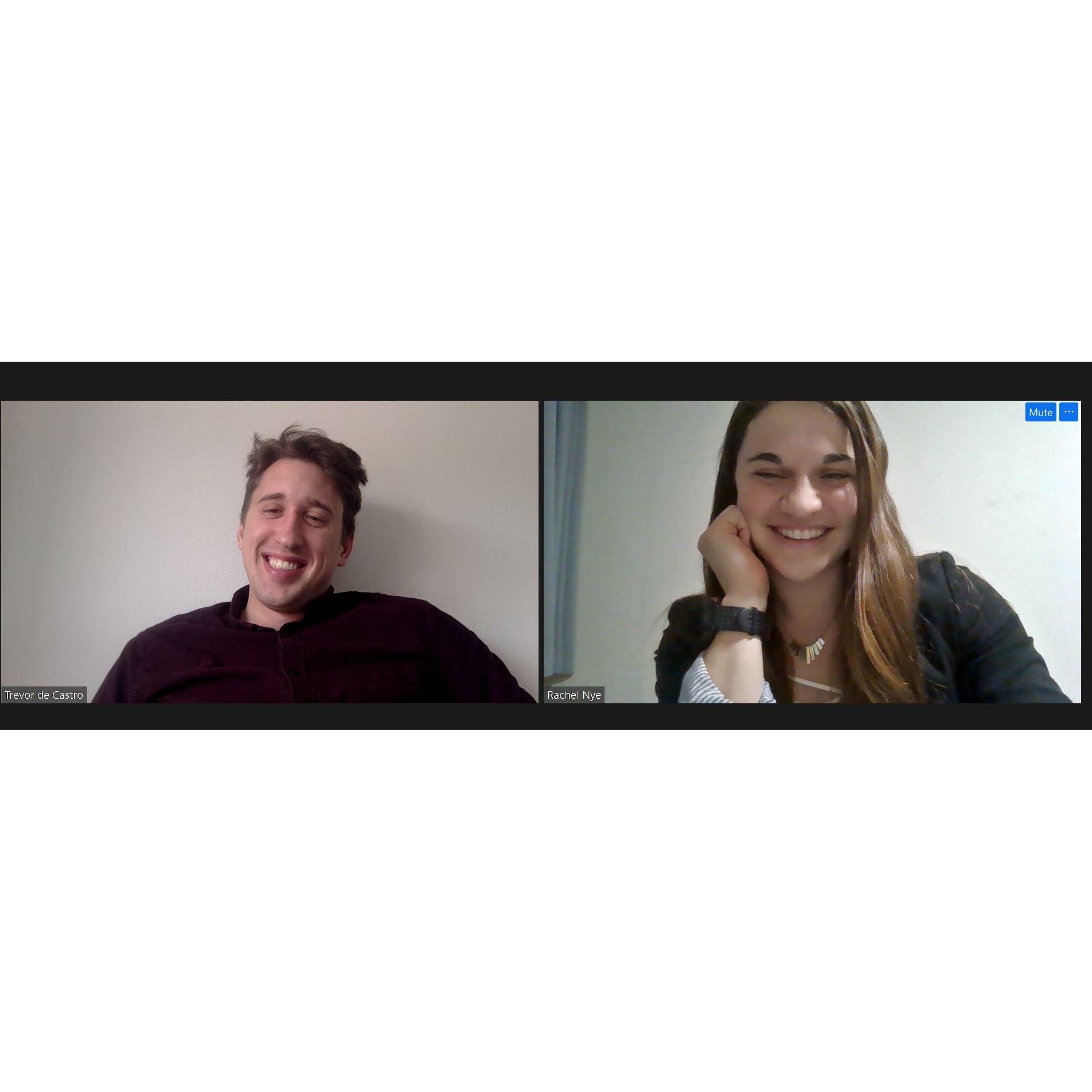Virtual date nights while Rachel was living in Belgium