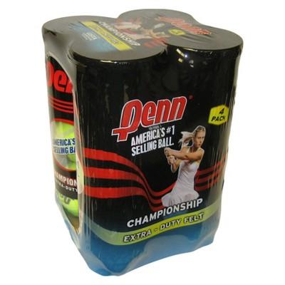 Penn Championship Extra Duty Tennis Balls 4-Can Pack