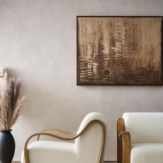Raku by Edward View Hand-Painted Canvas Textural Wall Art
