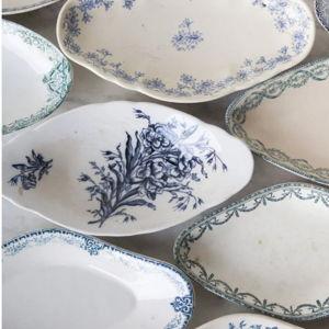 Vintage Transferware Spoon Rest with Poppies | elsie green | Décor