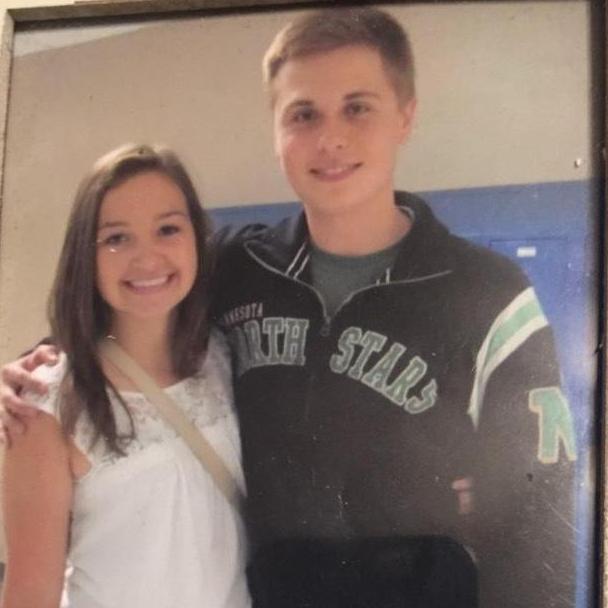 Our first ever photo together, taken at the end of 9th grade in 2013!
