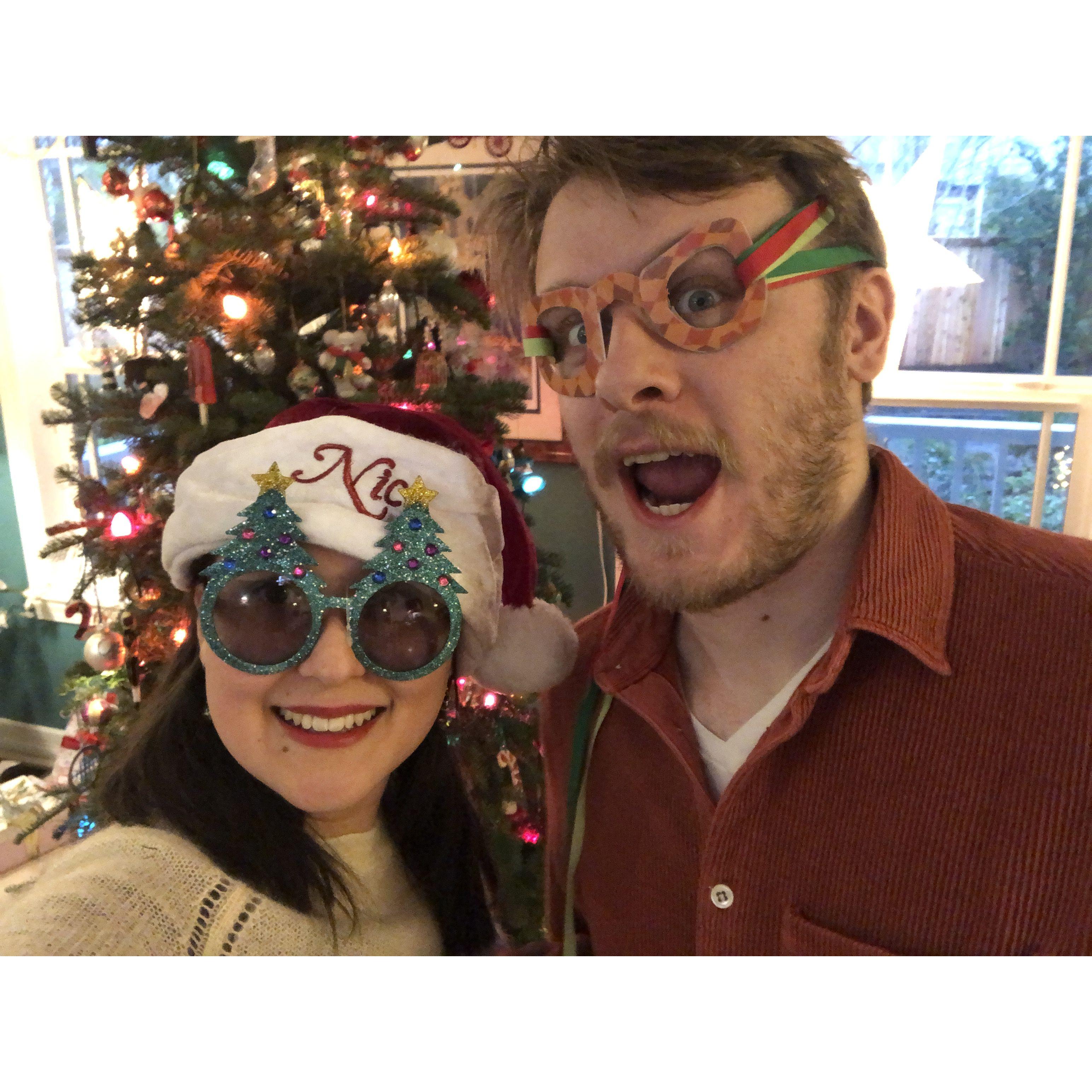 Christmas by the Kendall tree in Tacoma, Washington State