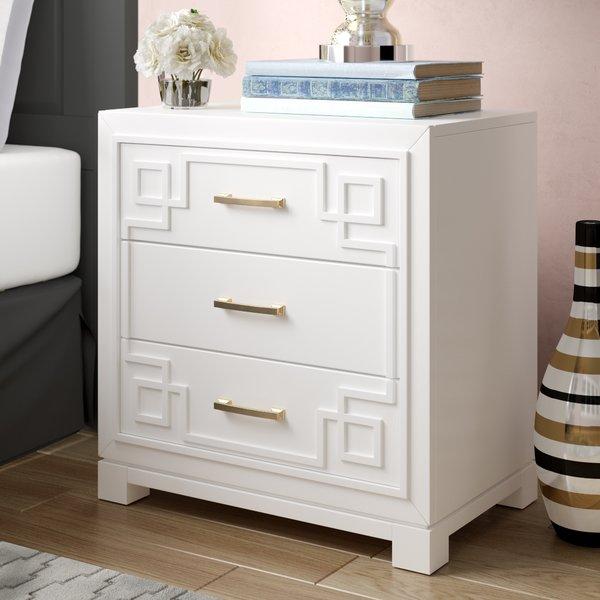Bindera 3 Drawer Nightstand