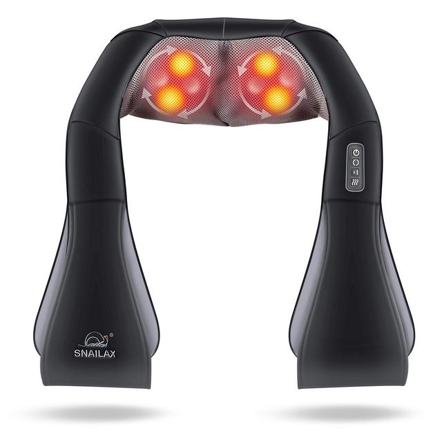 Snailax Neck Massager with Heat -Shiatsu Back Massager,Neck and Shoulder Massager,Christmas Gifts for Mom,Dad,Pillow Massagers for Neck and Back,Leg,Foot