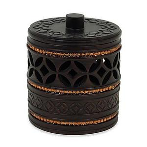 India Ink Anaka Cotton Ball Jar in Bronze