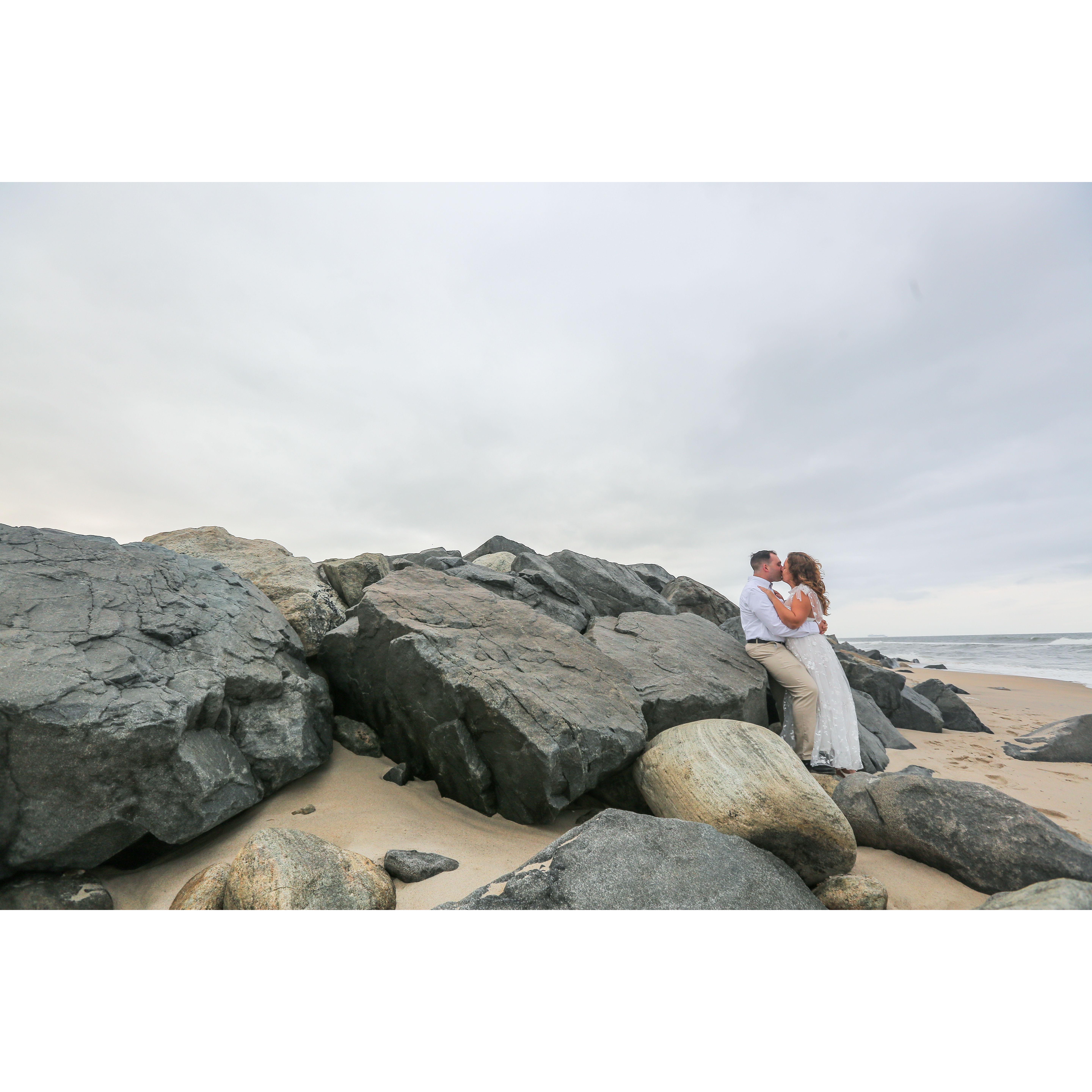 Engagement photos on Sandy Hook!
