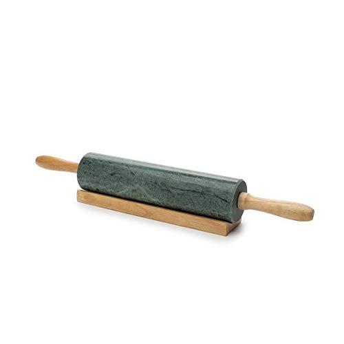 Fox Run 3842 Marble Rolling Pin and Base, Green