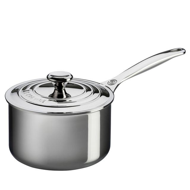 Le Creuset Stainless Steel 2-Quart Saucepan with Lid